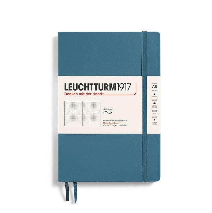 Stone Blue A5 Medium Softcover Dotted Notebook from Leuchtturm1917