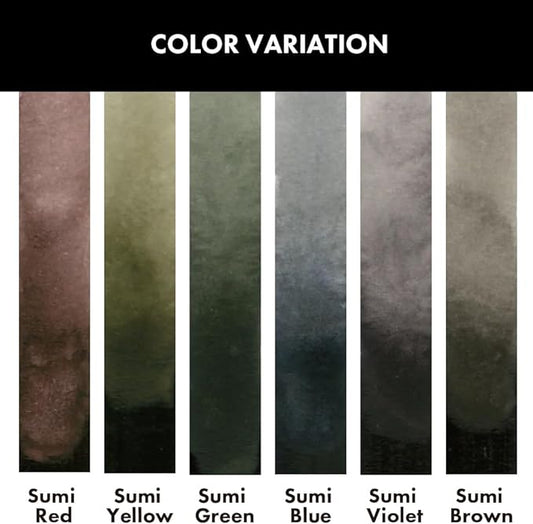 Gansai Tambi SUMI Color Set MC20SU/6V
