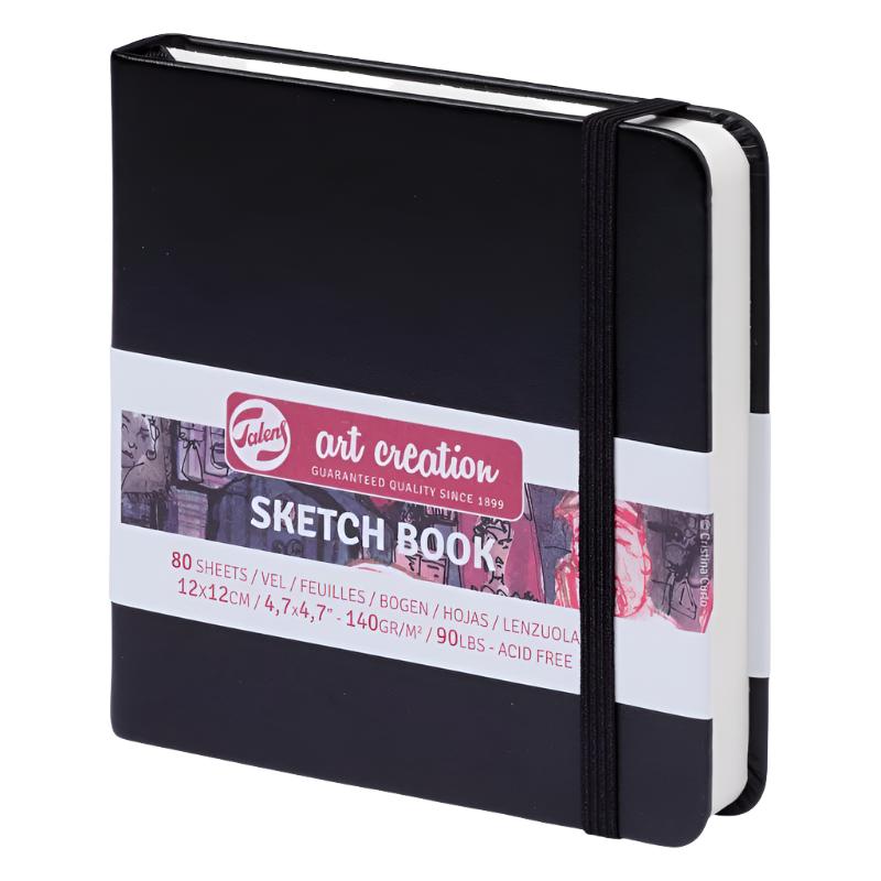 Talens Art Creation Sketchbook - Black 4.7" x 4.7" Small Square