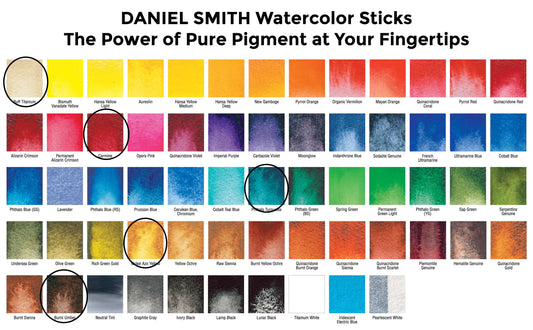 "The Audrey" Daniel Smith Watercolor Sticks (with bonus pouch)