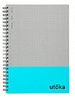 A5 Utoka Wire-Bound Notebook 5.8" x 8.3" 90sheets with 4mm grid