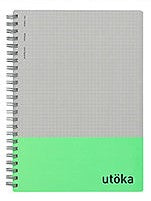 A5 Utoka Wire-Bound Notebook 5.8" x 8.3" 90sheets with 4mm grid