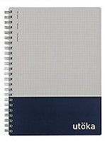 A5 Utoka Wire-Bound Notebook 5.8" x 8.3" 90sheets with 4mm grid