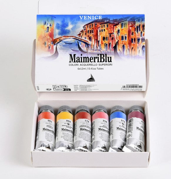 MaimeriBlu Venice Watercolor Set: 6 12ml tubes