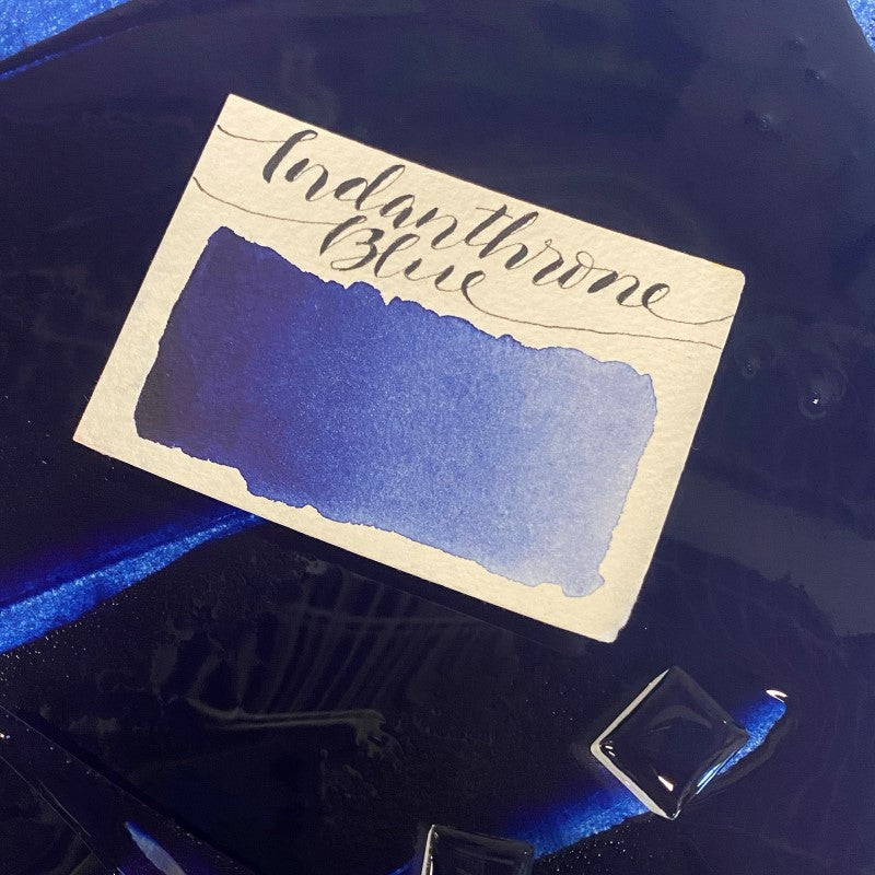 Indanthrone Blue Half Pan Watercolor: Stoneground Paint Co.