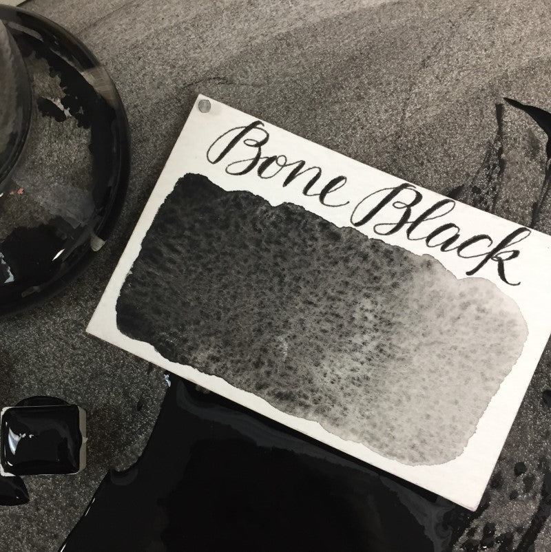 Bone Black Half Pan Watercolor: Stoneground Paint Co.