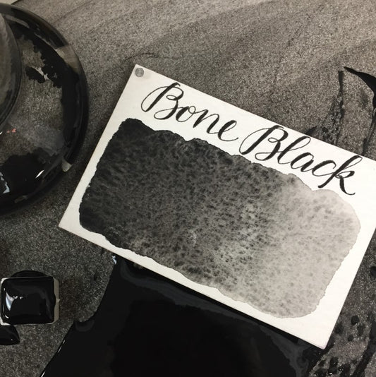 Bone Black Half Pan Watercolor: Stoneground Paint Co.