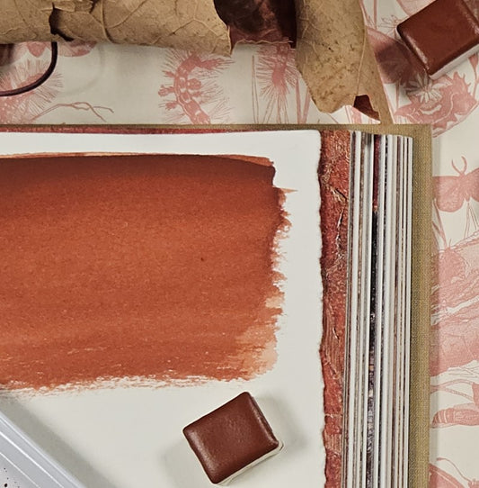 Mars Red Light Half Pan Watercolor: Stoneground Paint Co.