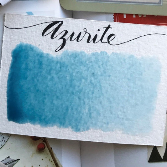 Azurite Half Pan Watercolor: Stoneground Paint Co.