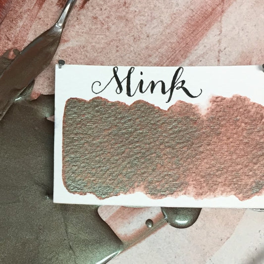 Mink (Pearlescent) Half Pan Watercolor: Stoneground Paint Co.
