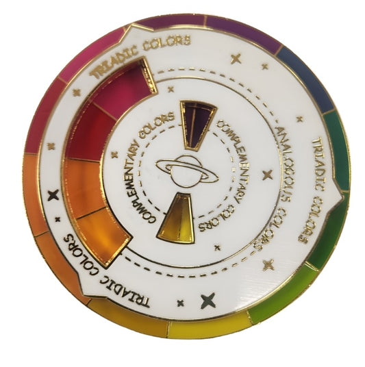 White Enamel Color Wheel Pin