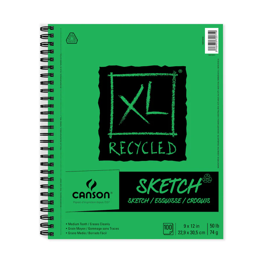 9"x12" Canson #C31078A029 Sketch Pad: 120 sheets