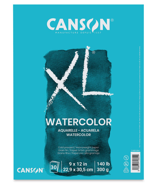 9"x12" Canson #400064116 Watercolor Pad: 30 sheets