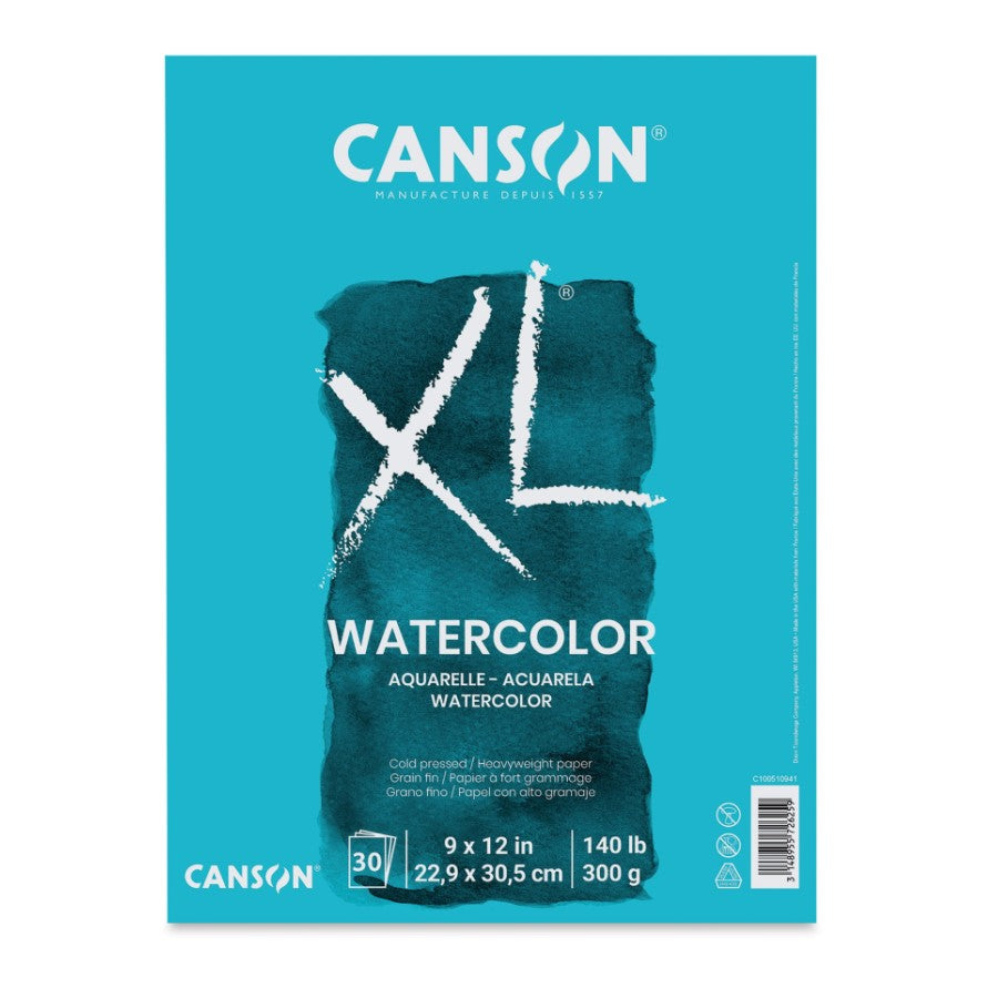 9"x12" Canson #400064116 Watercolor Pad: 30 sheets