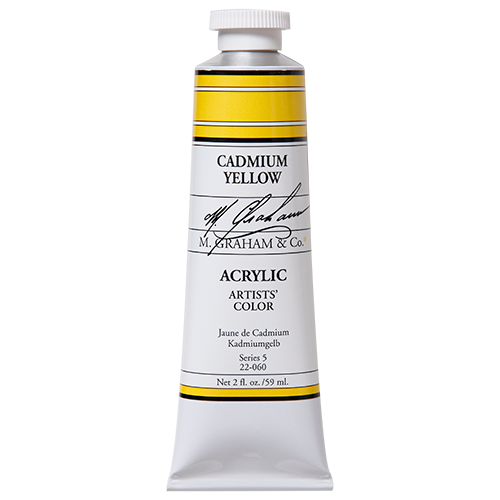 Cadmium Yellow 2oz (59ml) Acrylic Paint Tube