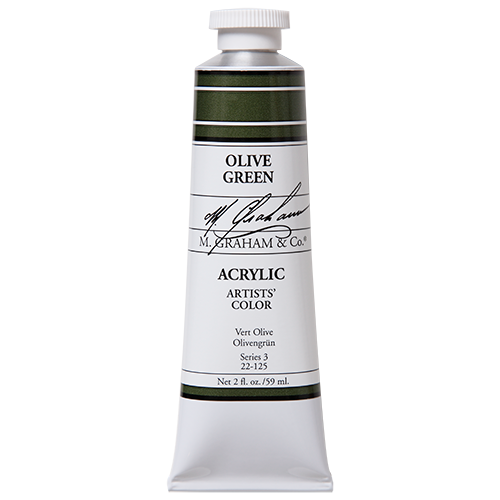 Olive Green 2oz (59ml) Acrylic Paint Tube