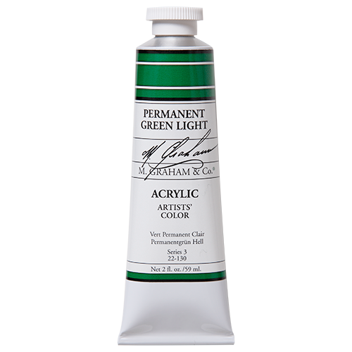 Permanent Green Light 2oz (59ml) Acrylic Paint Tube