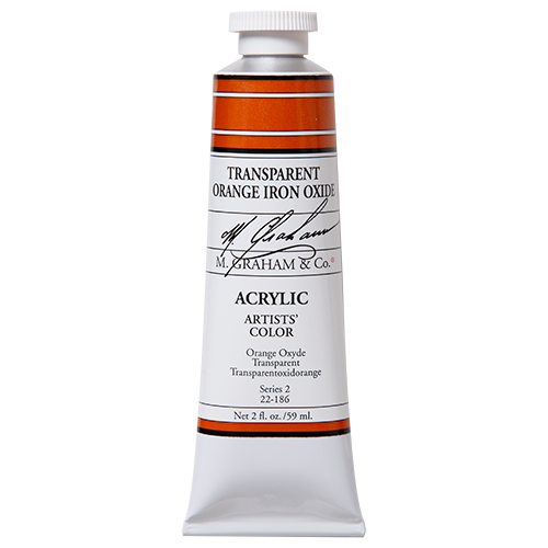 Transparent Orange Oxide 2oz (59ml) Acrylic Paint Tube