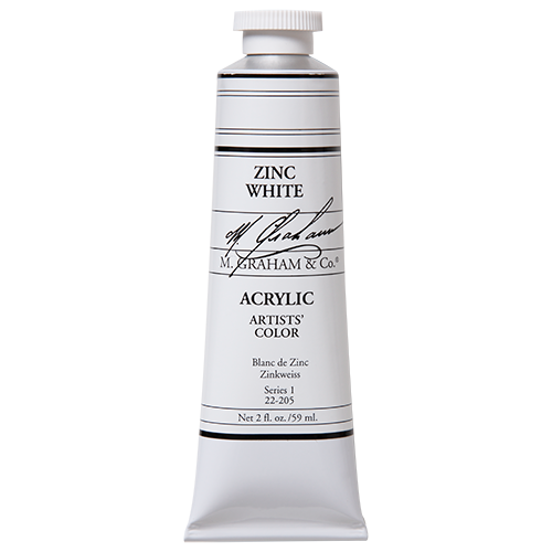 Zinc White 2oz (59ml) Acrylic Paint Tube