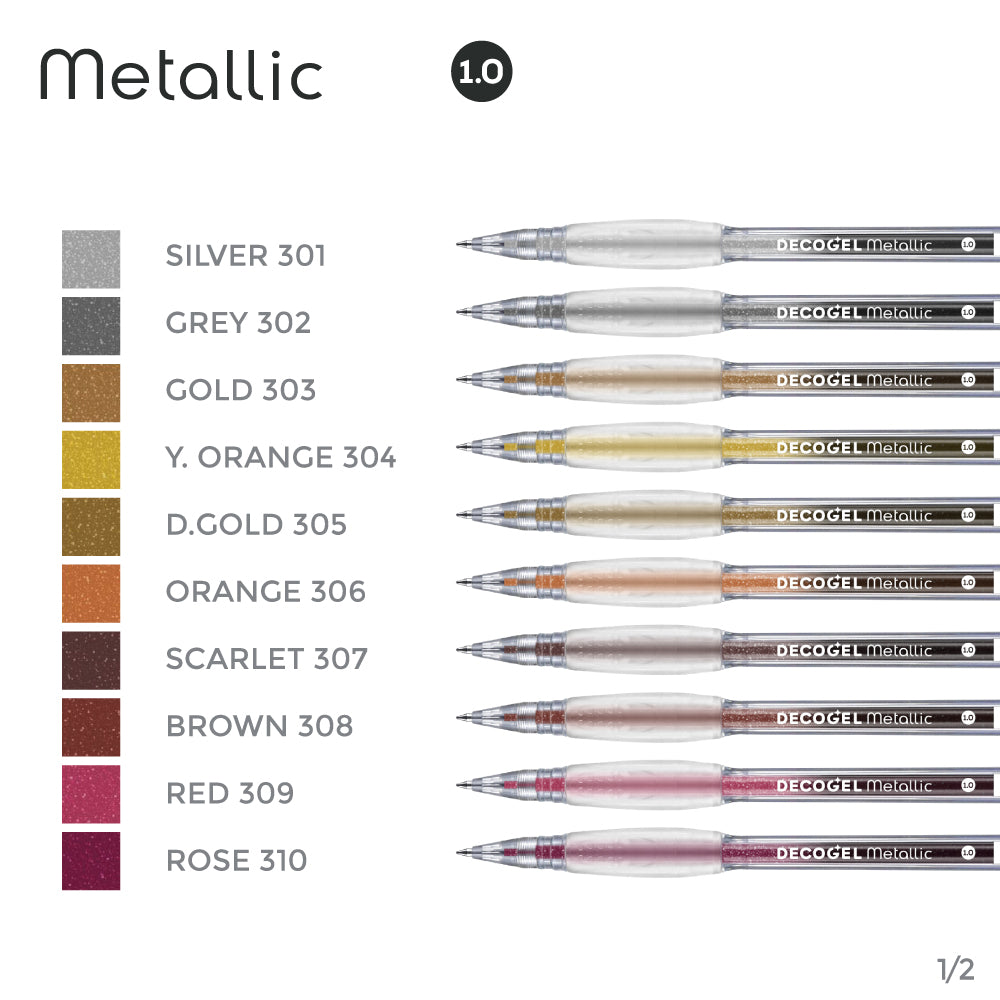 Deco Gel 1.0 Metallic Full 20pc Set