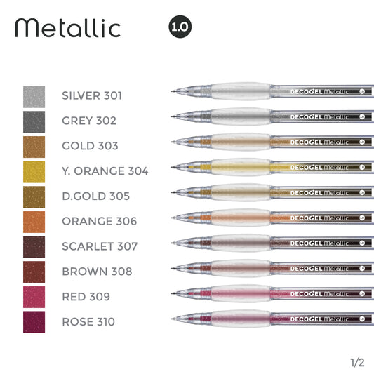 Deco Gel 1.0 Metallic Full 20pc Set