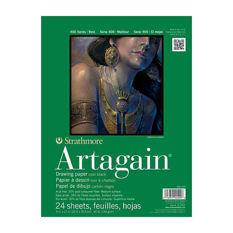 Artagain 9x12 Black Drawing Pad