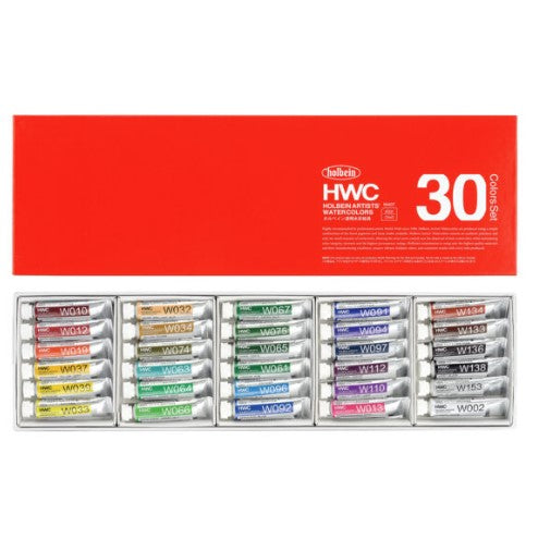 Holbein Artists' Watercolor: 30 Color Set - 5ml tubes