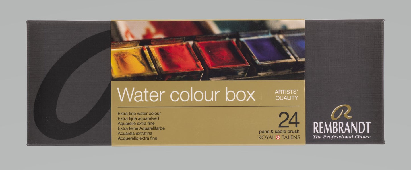 24pan Rembrandt Watercolor Metal Box