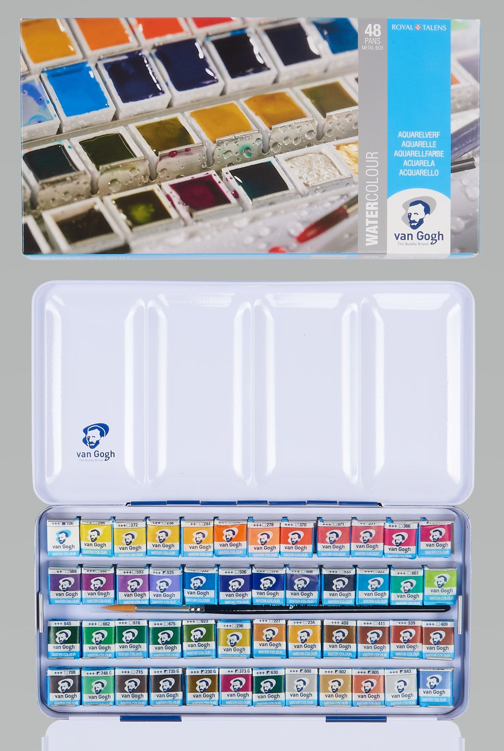 Van Gogh Watercolor Set: 48 pan Metal Box