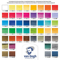 Van Gogh Watercolor Set: 48 pan Metal Box