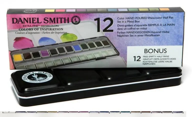 Colors of Inspiration Half Pan Daniel Smith Watercolor Set (12 colors) | Spokane Art Supply