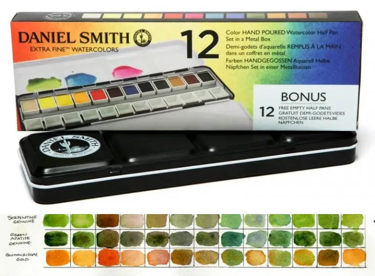 Metal Half Pan Daniel Smith Watercolor Set (24 colors) | Spokane Art Supply | Spokane Art Supply