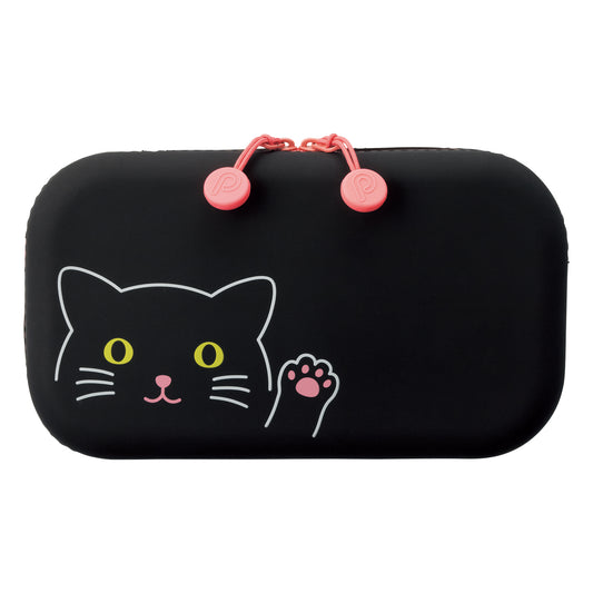 Black Cat Punilabo Zipper Pen Case