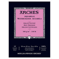 9″x12″ Arches Paper Pad-Hot Press | Spokane Art Supply