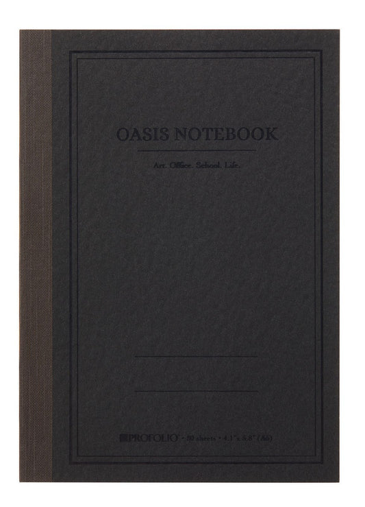 4.1"x 5.8" A6 Small Charcoal Oasis Notebook