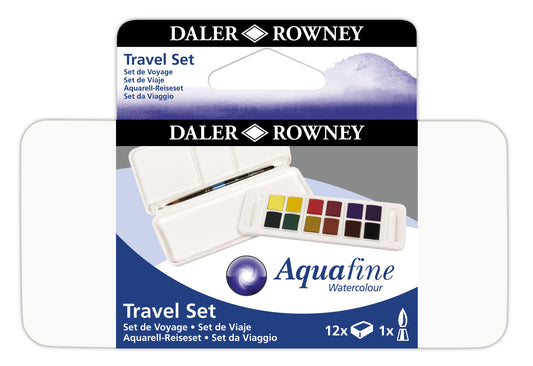 Aquafine Watercolor Travel Set with 12 colors