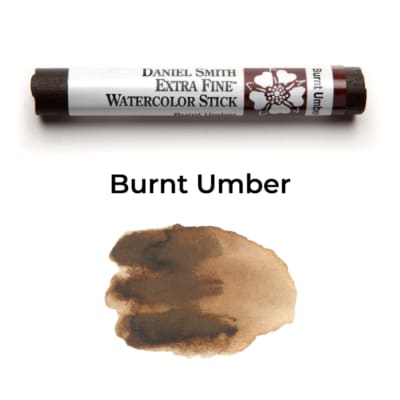 Burnt Umber Daniel Smith Watercolor Stick #004