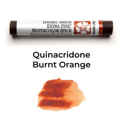 Quinacridone Burnt Orange Daniel Smith Watercolor Stick #005