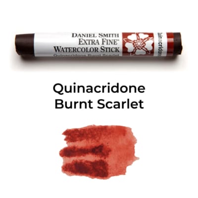 Quinacridone Burnt Scarlet Daniel Smith Watercolor Stick #015