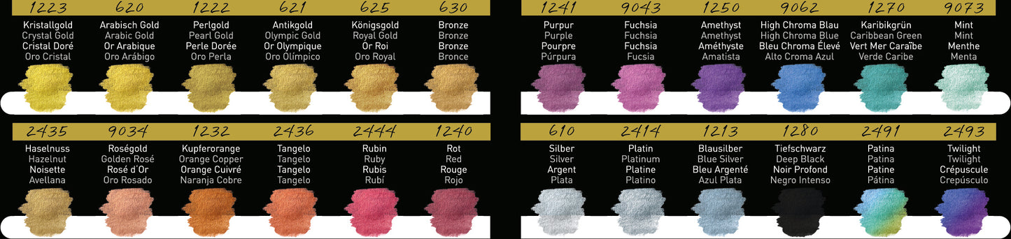 Finetec Pearlescent Watercolor Set of 24 Pearlescent