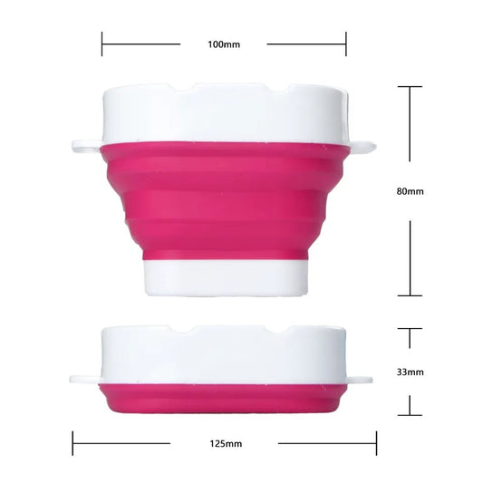 Collapsable Silicone Water Bucket: Red or Blue