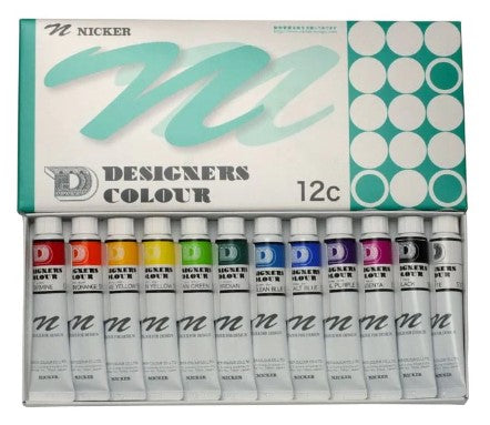 Nicker Extra-Fine Gouache: 12 color set