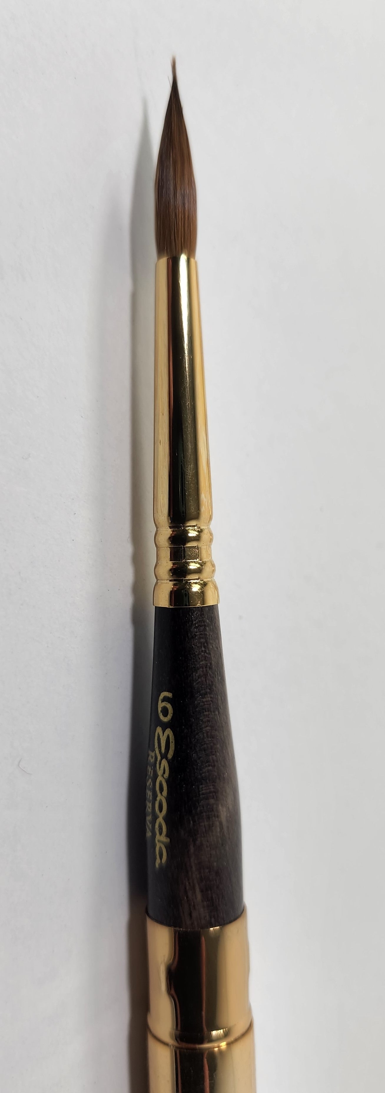 #6 Round Kolinsky-Tajmyr Gold Travel Brush from Escoda