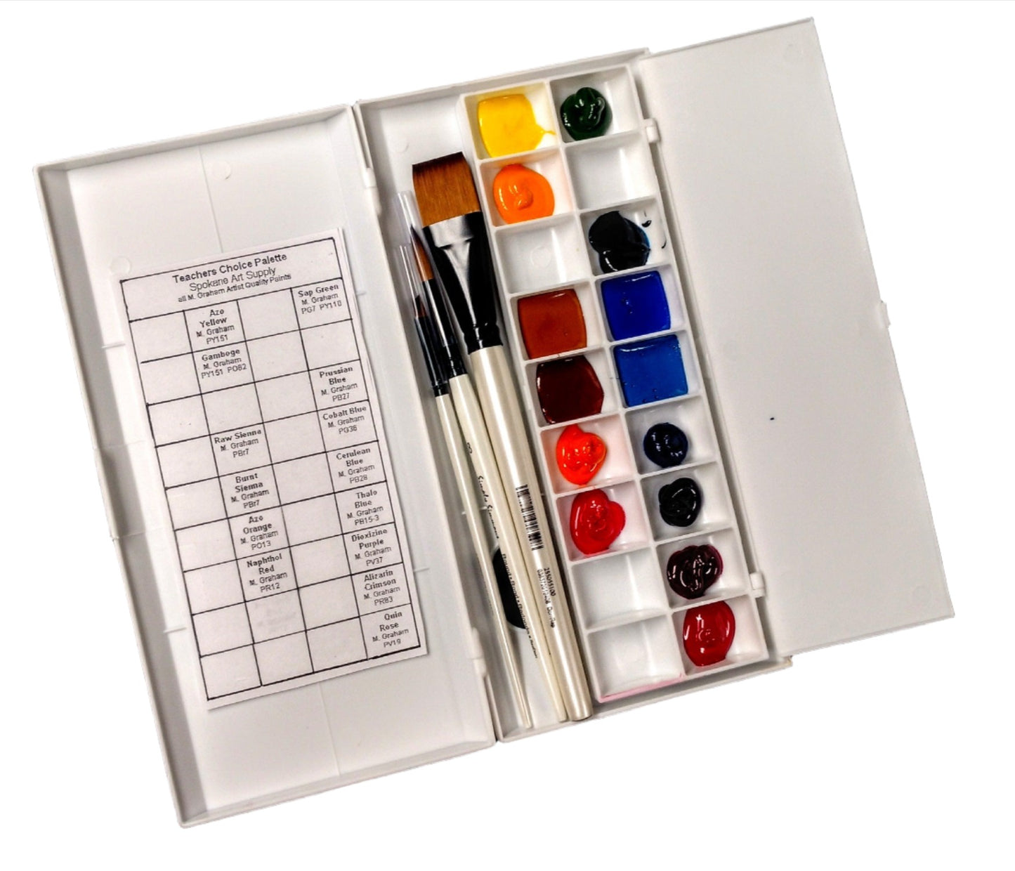 M Graham “Teacher’s Choice” Watercolor Palette (in pans) | Spokane Art Supply