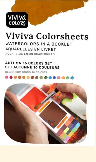 Viviva Watercolor Pans Sets Spring 16-Color Set