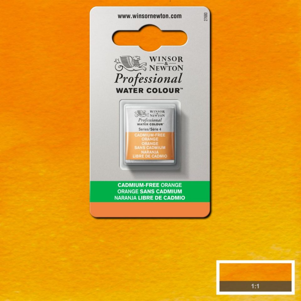 Cadmium-Free Orange Winsor & Newton half pan