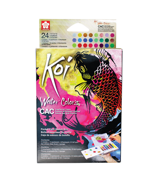 Koi CAC Pocket Field Sketch Box: 24 Colors