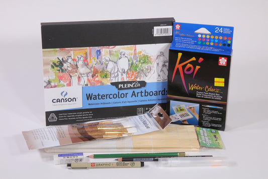 Travel Bundle w/ 18 color Koi set, Travel Journal and Inking pens –  spokane-art-supply