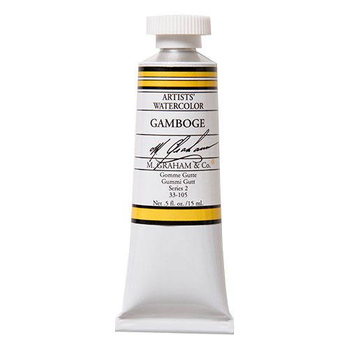 Gamboge 105 M Graham Watercolor .5oz tube