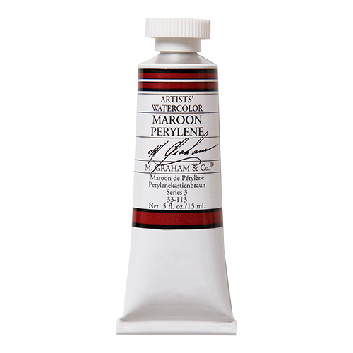 Maroon Perylene 113 M Graham Watercolor .5oz tube